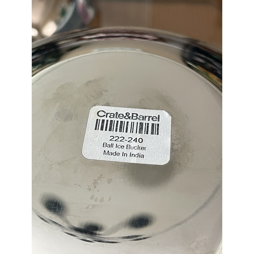 Crate & Barrel Ice Bucket Stainless Steel - Picture 5 of 5
